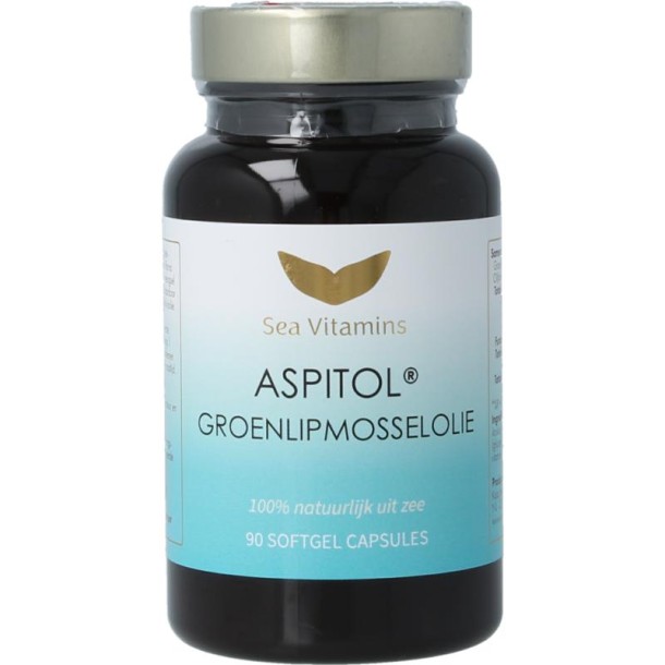 Sea Vitamins Groenlipmosselolie aspitol (90 Vegetarische capsules)