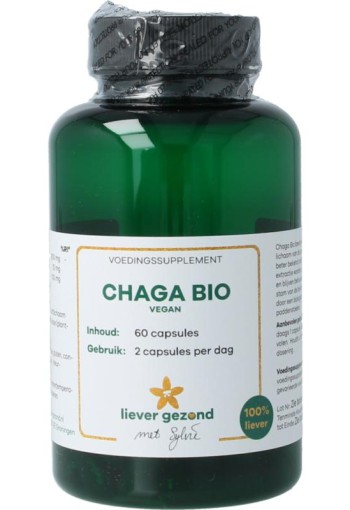 Liever Gezond Chaga 400mg vegan bio (60 Vegetarische capsules)