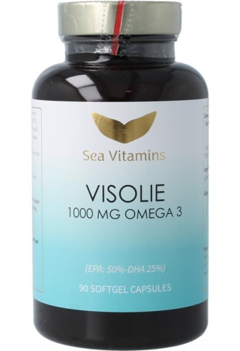 Sea Vitamins Omega 3 visolie strong met vitamine E (90 Vegetarische capsules)