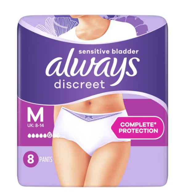 Always Discreet Incontinentiebroekjes Maat M 8 Stuks
