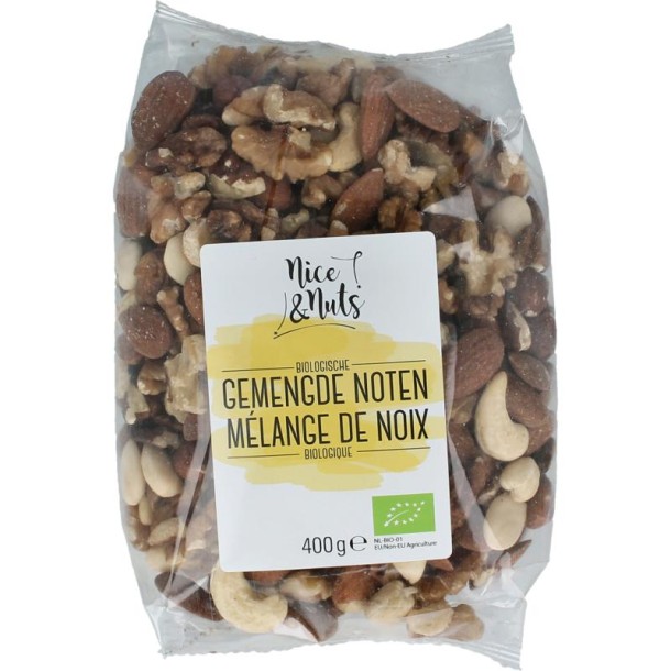 Nice & Nuts Gemengde noten bio (400 Gram)