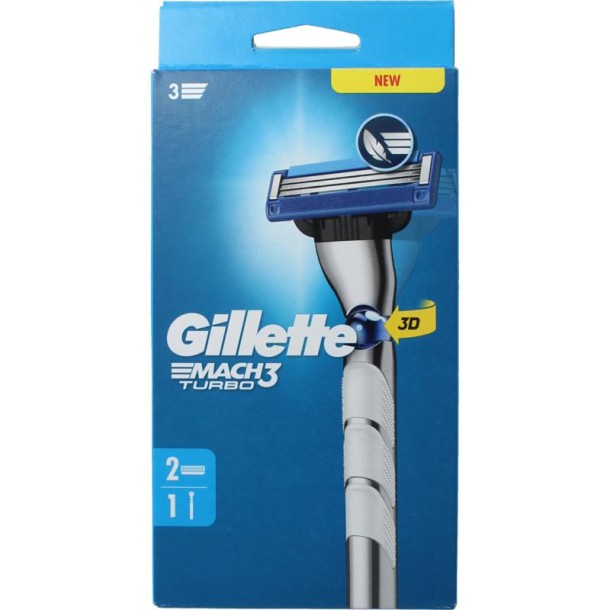 Gillette Mach 3 turbo scheersysteem 2 up (1 Stuks)