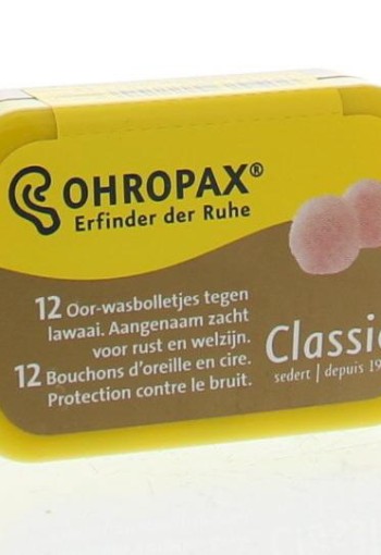 Ohropax Geluiddemper lawaai classic (12 Stuks)