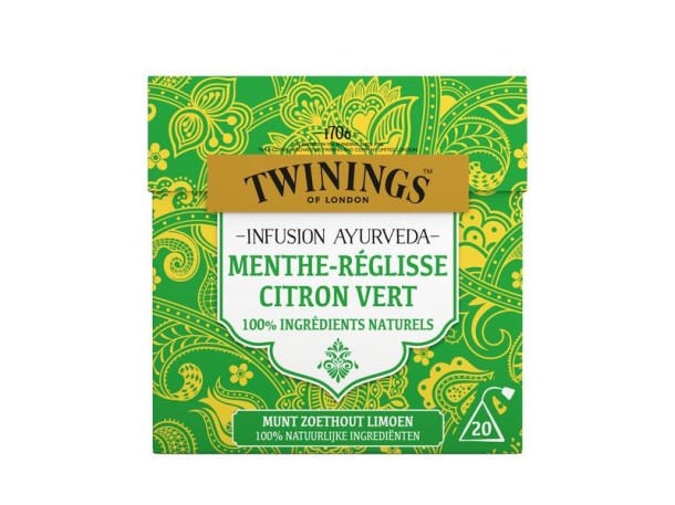 Twinings Ayurveda munt zoethout limoen (20 Zakjes)