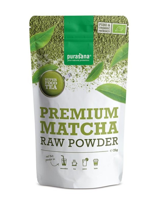 Purasana Matcha premium poeder vegan bio (75 Gram)