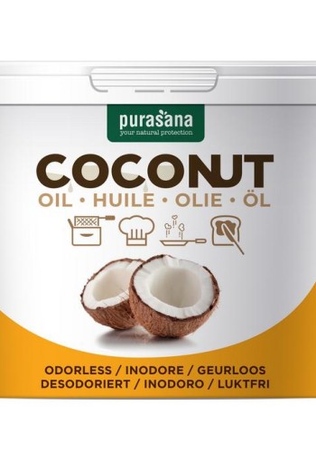 Purasana Kokosnootolie ontgeurd bio (2 Liter)