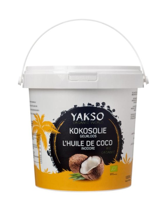 Yakso Kokosolie geurloos bio (1 Liter)