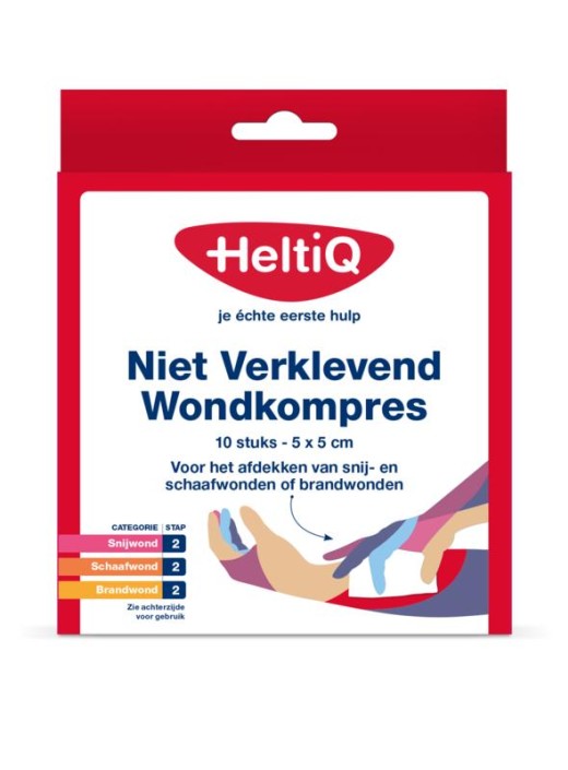 Heltiq Wondkompres 5 x 5 niet verklevend (10 Stuks)