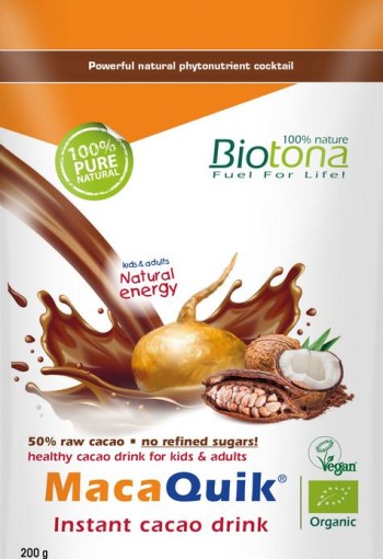 Biotona Macaquick instant cacao bio (200 Gram)