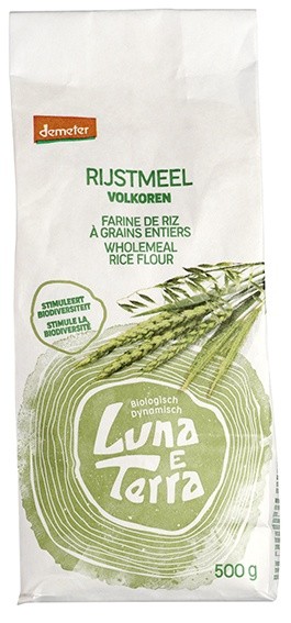 Luna E Terra Rijstemeel volkoren demeter bio (500 Gram)