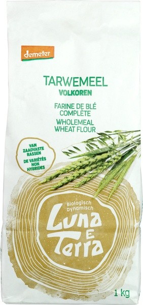 Luna E Terra Tarwemeel volkoren demeter bio (1 Kilogram)