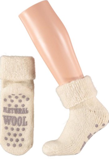 Apollo Slofsok anti slip unisex grijs/beige maat 39-42 (1 Paar)