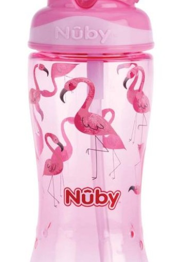 Nuby Flip it beker 360ml roze (1 Stuks)