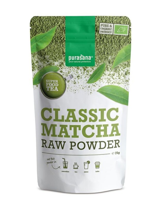 Purasana Matcha classic poeder vegan bio (75 Gram)