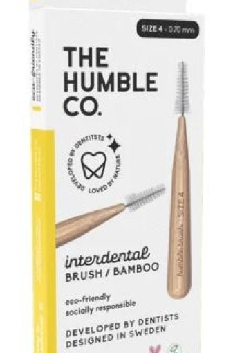 The Humble Co Interdental borstel 0.70 mm geel (6 Stuks)