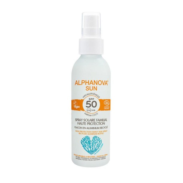 Alphanova Sun Sun bio family spray hypo allergeen SPF50 (150 Milliliter)