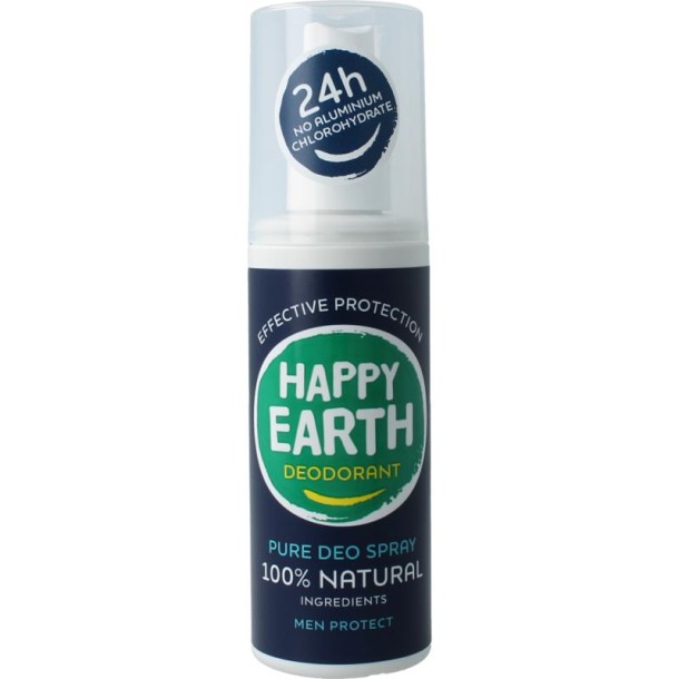 Happy Earth Pure deodrant spray men protect (100 Milliliter)