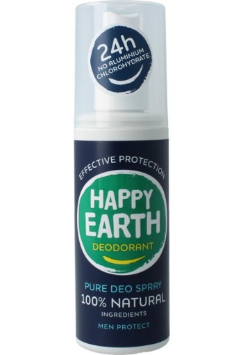Happy Earth Pure deodrant spray men protect (100 Milliliter)