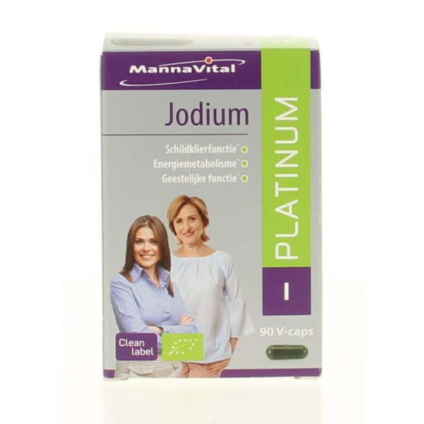Mannavital Jodium bio platinum (90 Vegetarische capsules)