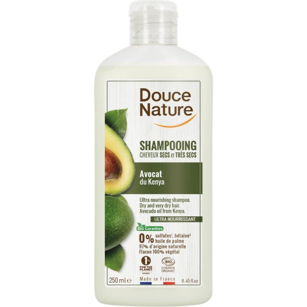 Douce Nature Shampoo verzorgend droog haar avocado bio (250 Milliliter)