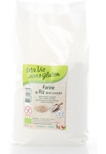 Ma Vie Sans Rijstmeel halfvolkoren glutenvrij bio (1 Kilogram)