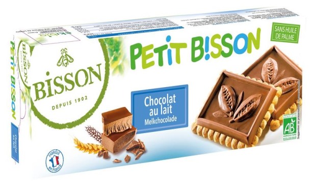 Bisson Petit theebiscuit melkchocolade bio (150 Gram)