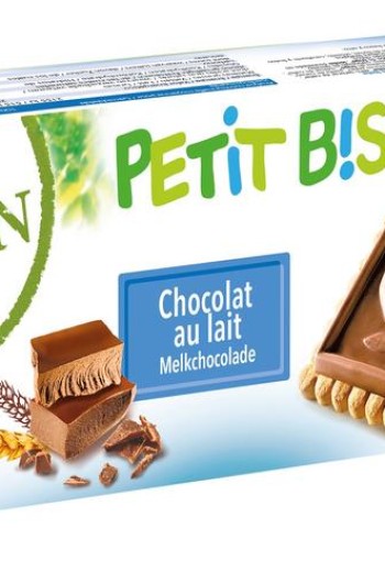 Bisson Petit theebiscuit melkchocolade bio (150 Gram)