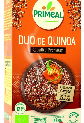 Primeal Quinoa duo wit en rood bio (500 Gram)