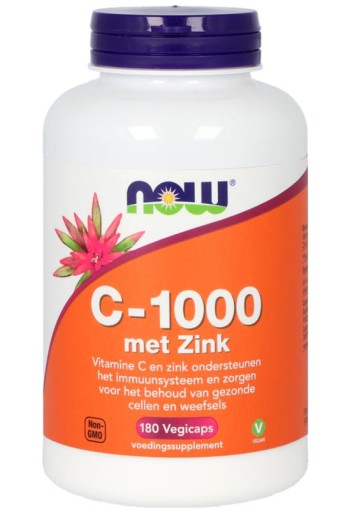 NOW C-1000 met Zink (180 Vegetarische capsules)