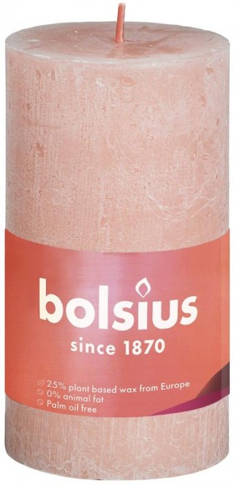 Bolsius Rustiekkaars shine 100/50 misty pink (1 Stuks)