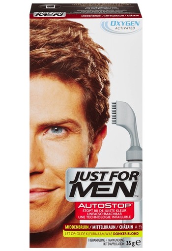Just For Men Autostop Haarverf Middenbruin 35 gr.