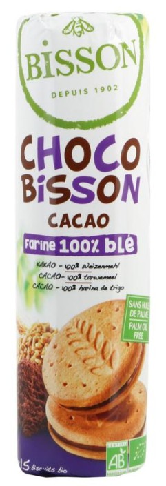 Bisson Choco cacao tarwekoekjes bio (300 Gram)