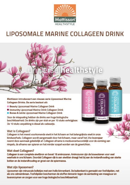 Mattisson Flyer liposomaal collageen drink A5 (1 Stuks)