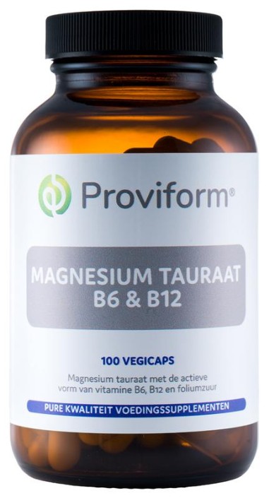 Proviform Magnesium tauraat B6 & B12 (100 Vegetarische capsules)