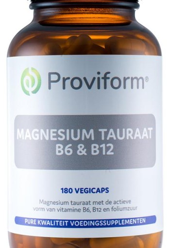 Proviform Magnesium tauraat B6 & B12 (180 Vegetarische capsules)