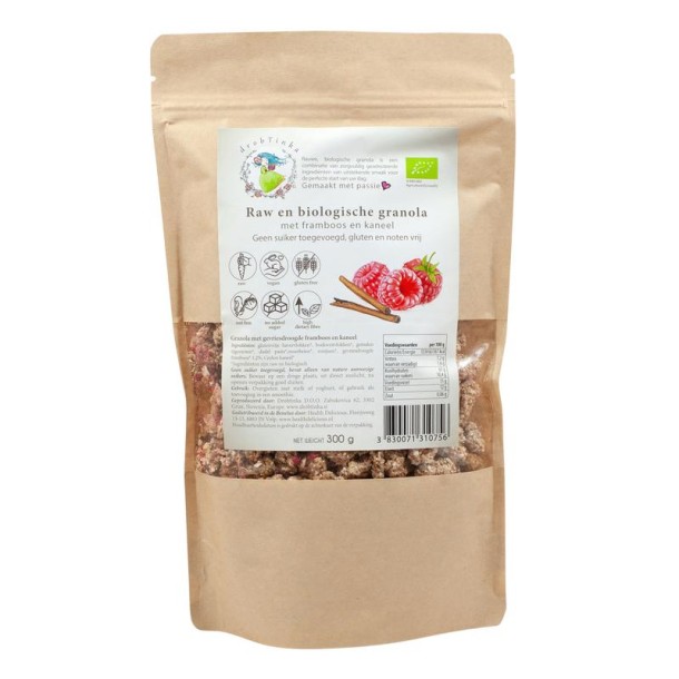 Vitiv Tijgernoot granola framboos kaneel bio (300 Gram)