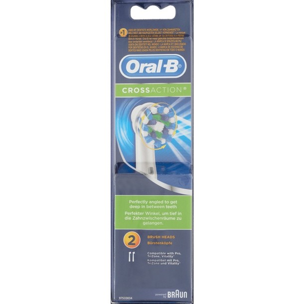 Oral-B CrossAction Vervangende Opzetborstels 2 stuks