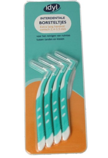 Idyl Interdentale borstel conisch extra lang XL 2.5 - 3 (4 Stuks)