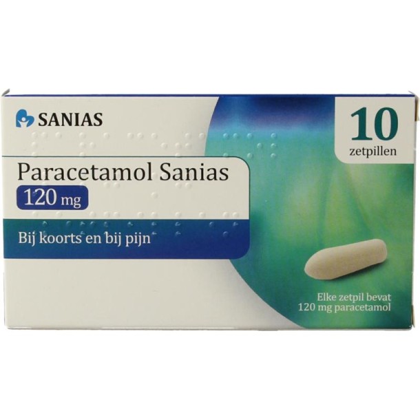 Sanias Paracetamol 120mg (10 Zetpillen)