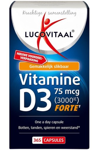 Lucovitaal Vitamine D3 75mcg 3000IE (365 Capsules)