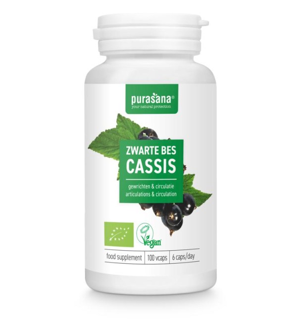 Purasana Zwarte bes vegan bio (100 Vegetarische capsules)
