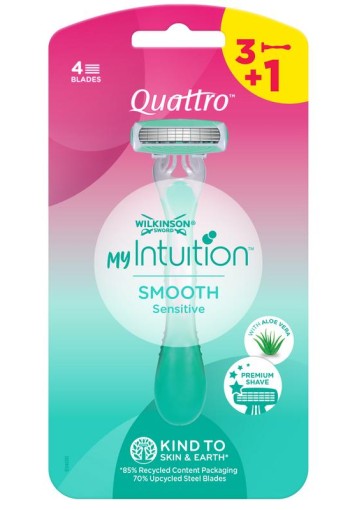 Wilkinson Quattro my intuition disposables 3+1 (4 Stuks)