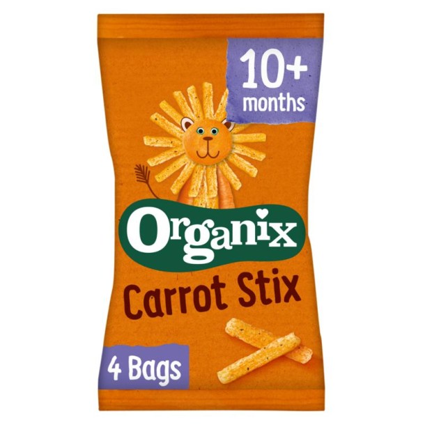 Organix Goodies Mais knabbels met wortel 10+M bio (60 Gram)