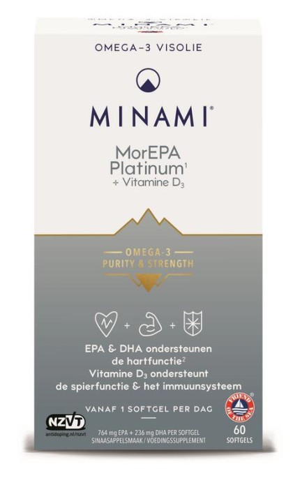 Minami MorEPA platinum + vitamine D3 (60 Softgels)