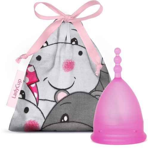 Ladycup Menstruatiecup pinky hippo maat L (1 Stuks)