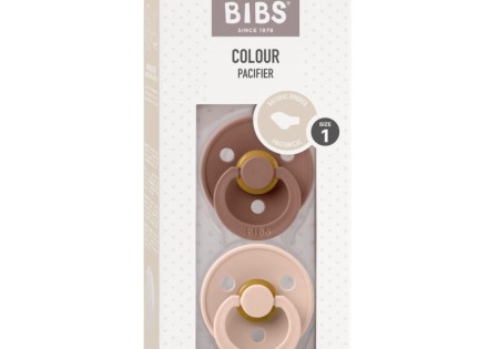 Bibs Fopspeen anatomical maat 1 blush/woodstock (2 Stuks)