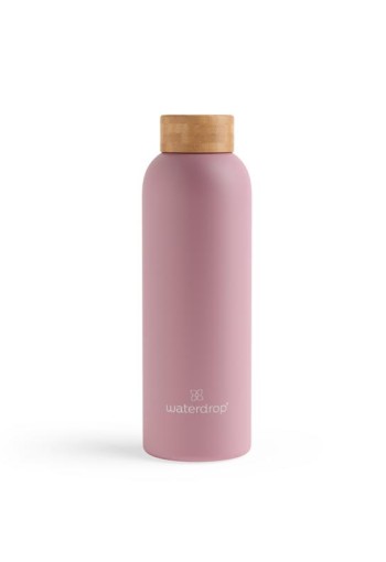 Waterdrop Roestvrijstalen drinkfles pastel pink matt 600ml (1 Stuks)