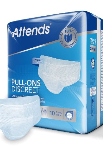 Attends Unisex discreet underwear wit maat M (10 Stuks)