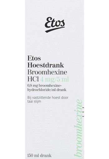 Etos Hoest­drank broom­hex­i­ne 150 ml | Etos Kind Hoestdrank HCI 4 mg/5 ml