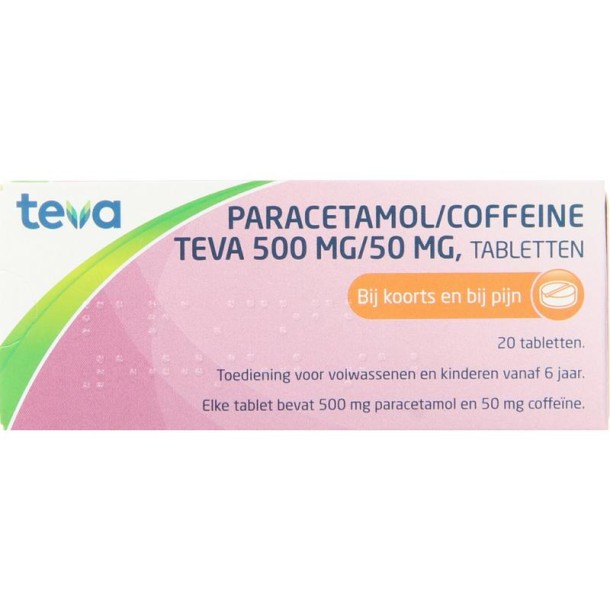 Teva Paracetamol coffeine 500/50 (20 Tabletten)